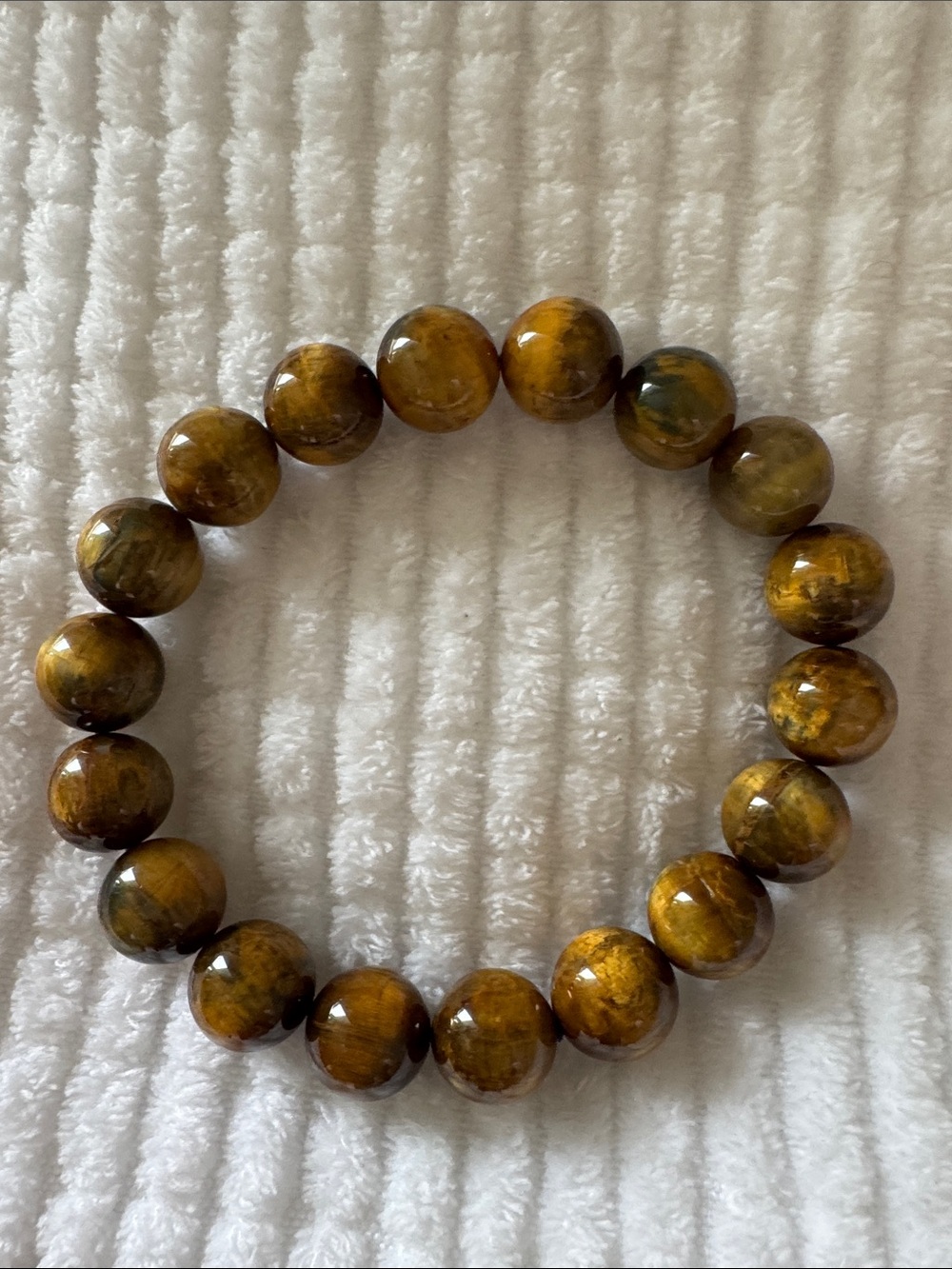 Bracelet Yellow Pitersite Beaded Stretch Bracelet. Size 7-8 wrist